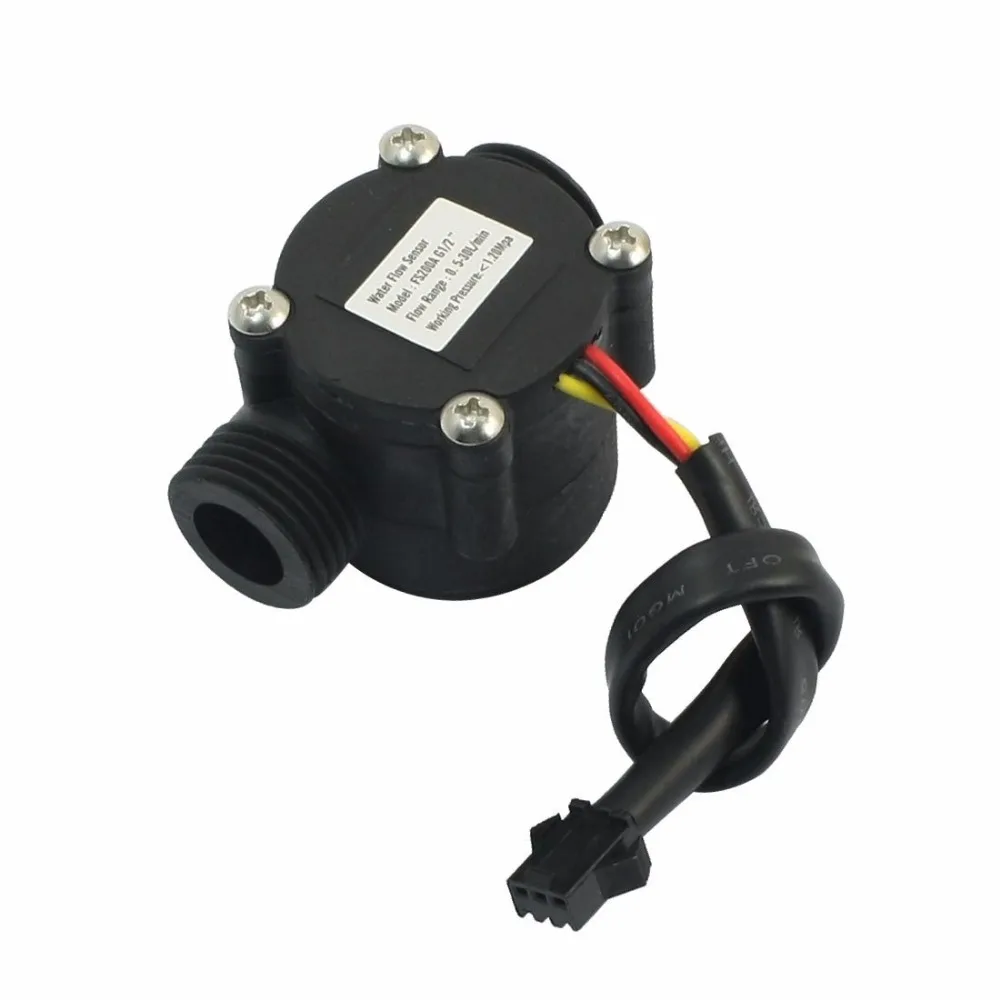 Water flow sensor flowmeter Hall flow sensor Water control 1-30L/min 2.0MPa YF-S201