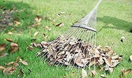 65 Inch Adjustable Garden Leaf Rake Expanding Rake Expandable Head From 7.5 Inch to 25 Inch