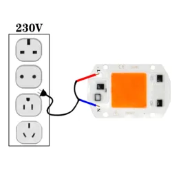 Chip de luz LED para cultivo de plantas de interior, espectro completo, 220V, 110V, 20W, 30W, 50W, iluminación para crecimiento de plántulas y flores