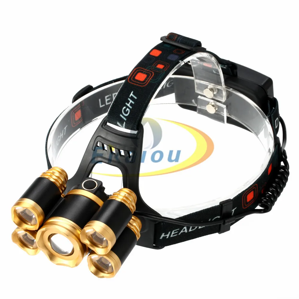 3800 Lumens Waterproof T6 +4*XPE LED Zoom Headlamp Tactics Headlight Head Lamp Flashlight For Bicycle light kit