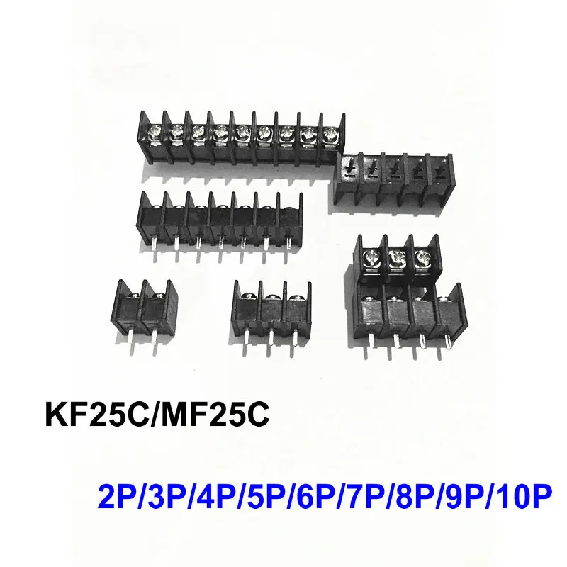 

KF25C MF25C 7.62mm Picth Barrier Terminal Connectors Black Strait Pin 2P/3P/4P/5P/6P/7P/8P/9P/10P Screw PCB Terminal Blocks