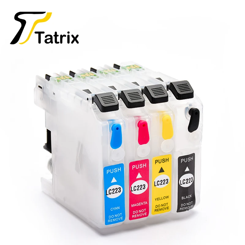 Tatrix LC223 Refillable Ink Cartridge For Brother DCP-J4120DW MFC-J4420DW J4620DW J4625DW J5320DW J5620DW J5625DW J5720DW