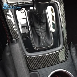 Real Soft Carbon Fiber Sticker for Subaru Forester 2013 2014 2015 2016 Car Center Console Panel Cover Accessories Interior Trim