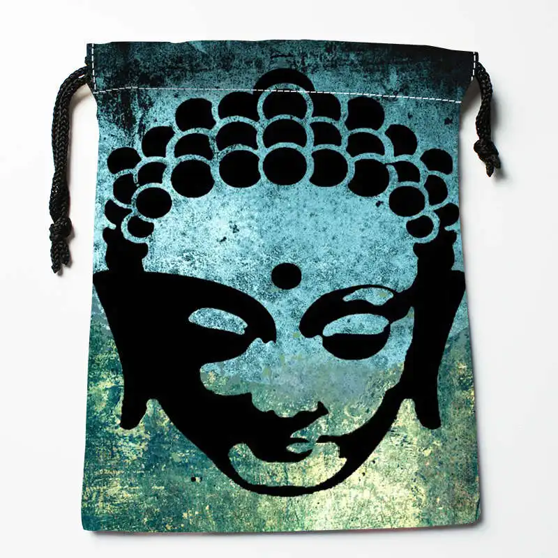 New Arrival Buddha Statue Drawstring Bags Custom Storage Printed Receive Bag Type Bags  Storage Bags Size 18X22cm