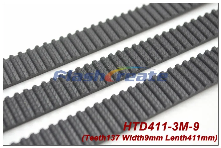 5pcs HTD3M belt 411 3M 9 length 411mm width 9mm 137 teeth 3M timing belt rubber closed-loop belt 411-3M Free shipping