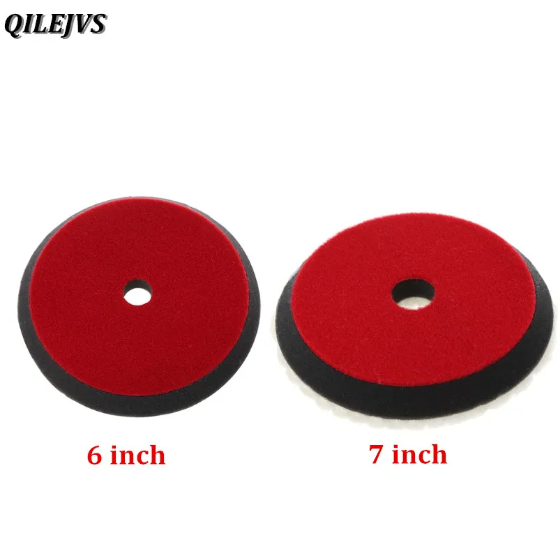 QILEJVS 6/7 inch 150mm Car Auto Soft Wool Buffing Polishing Pad Professional Detailing Mixed Color