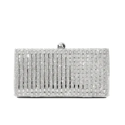 Borse a tracolla a catena per Le Donne del Sacchetto di Sera Borse da Festa di Nozze Rhinestone Del Diamante Pochette di Cristallo di Bling Oro Sacchetti di Frizione Borse