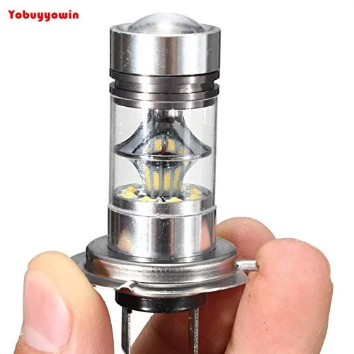 2pcs H7 50W 20 LED 1800LM Phare Voiture Antibrouillard Ampoule Auto Lampe DC 12V Blanc Pur 6000K