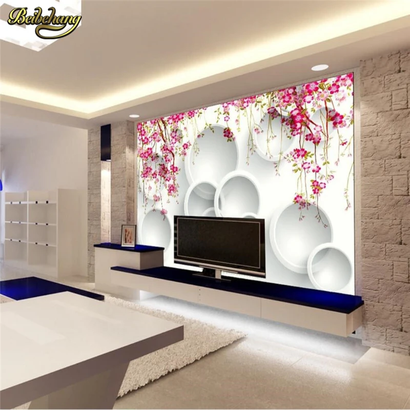 beibehang Custom photo mural wall sticker weave rose flowers 3d TV backdrop wall papel de parede wallpaper for walls 3 d