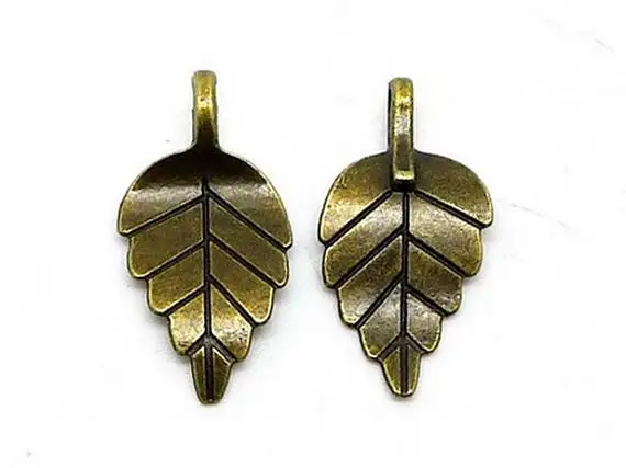 

100pcs Antique Silver tone/Antique Bronze Filigree Leaf Pendant Charm,DIY Accessory Jewelry Making,Bracelet Pendant Charm