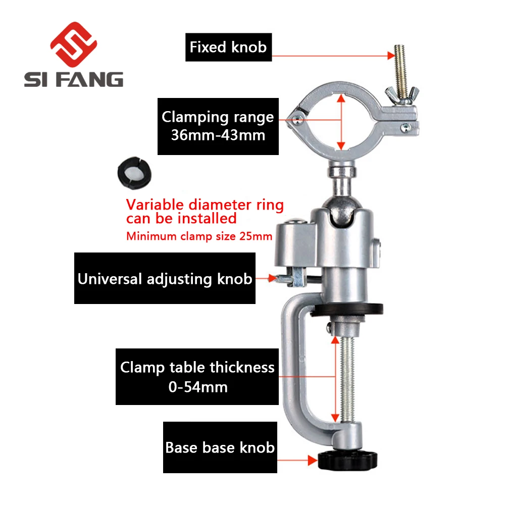 3 Style 360 Degree Rotating Table Vise Multifunctional Aluminium Alloy Swivel Bench Vise Clamp for Electric Drill etc