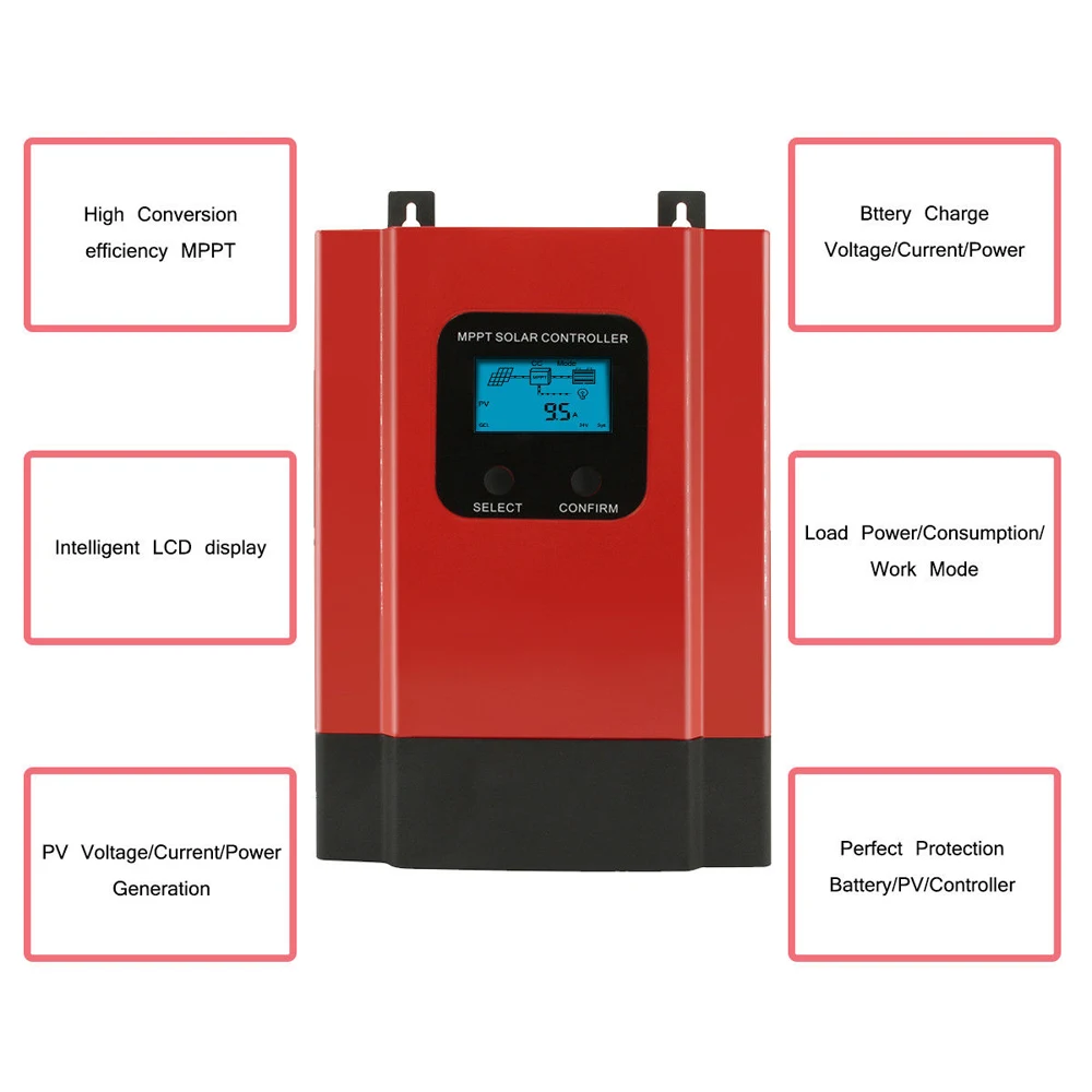 Imagem -03 - Controladores de Carga Solar Fotovoltaico Aplicación e Wifi Esmart3 40a 60a Mppt 12v 24v 36v 48v Batería Entrada Máxima de 150vdc Ahorro de Energía