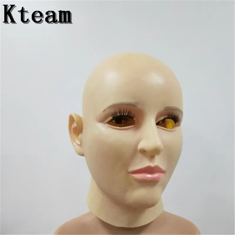 

New !!Female mask latex silicone realistic human skin mask Halloween dance masquerade cosplay gender reveal Crossdress Face Mask