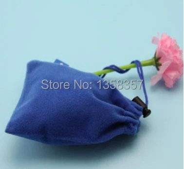 

free shipping small blue velvet jewelry pouch velvet gift pouch velvet drawstring pouch bag custom logo herb bag