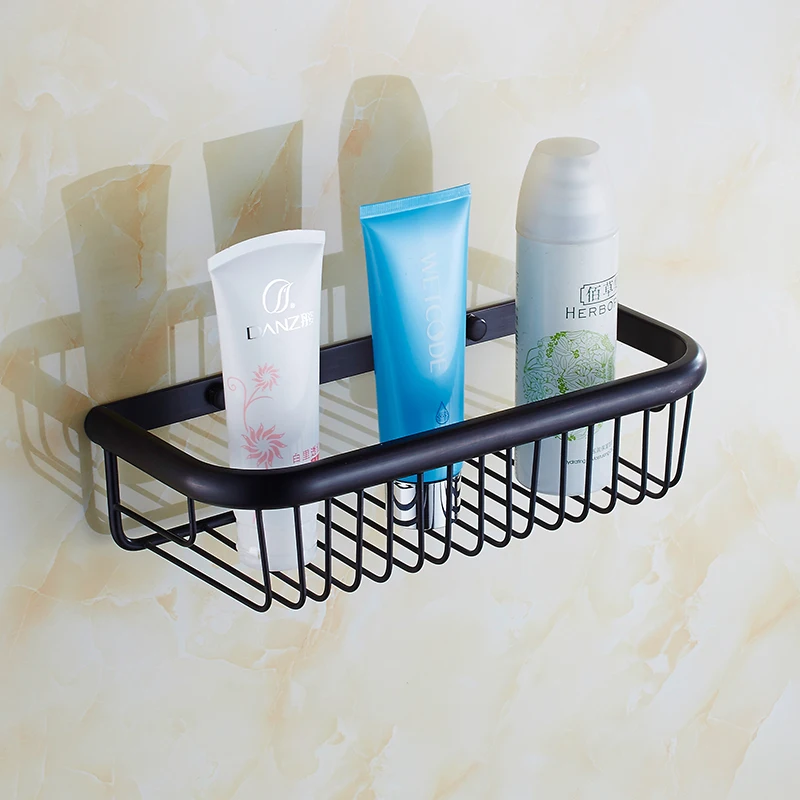 

30cm Brass wall mounted bathroom shelves, Retro kitchen storage shelves baskets, Square antique copper shelf rack, Free shipping