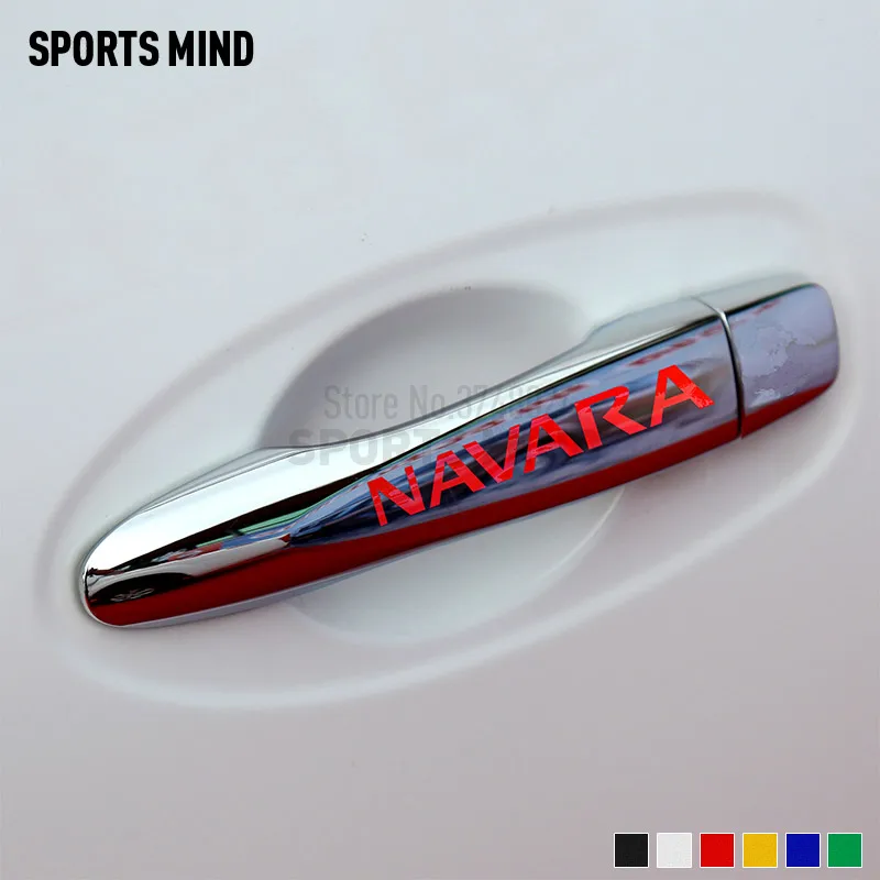 4 Pieces For Nissan Navara NP300 D40 Nismo Car Accessories JDM Car Styling Door Handle Car Sticker Decal Automobiles