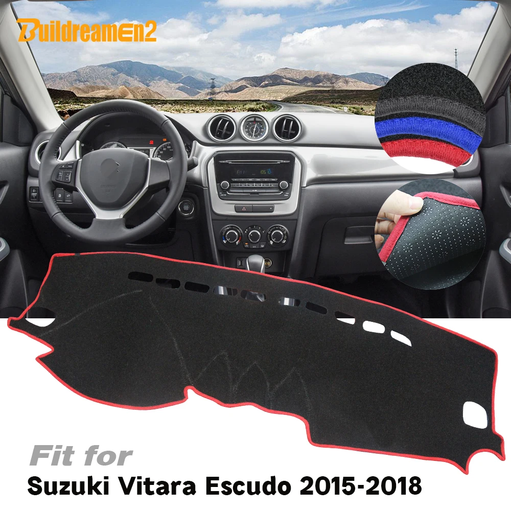 Car Dashboard Cover Avoid Light Pad Instrument Platform Cushion Mat Anti-Slip For Suzuki Vitara Escudo 4th 2015 2016 2017 2018