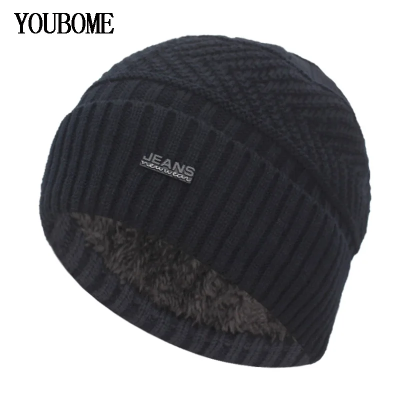 YOUBOME Skullies Beanies Winter Hats For Men Beany Knitted Hat Women Male Gorras Warm Soft Neck Balaclava Bonnet Beanie Hat Cap