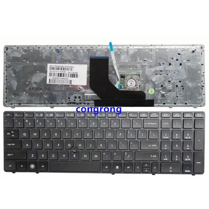 laptop Keyboard for HP ProBook 6560b 6565b 6570b 8560p 8570p us silver frame keyboard with mouse point