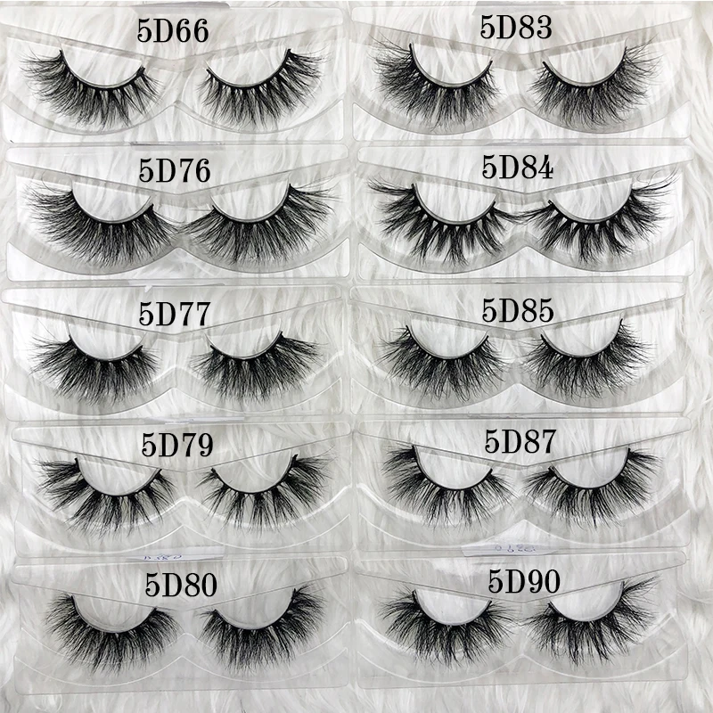 Wholesale 30 pairs Fluffy Eyelashes 5D Mink Lashes wholesale bulk Dramatic Lashes 50 styles cruelty free mink lashes