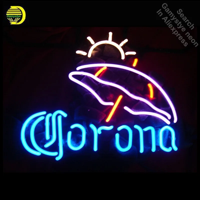 Neon Sign for Coron Umbrella Neon Bulb sign Iconic handcrafted neon signboard beer Room neon wall lights Sailing anuncio luminos