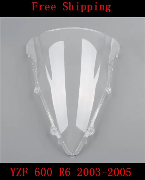 For Yamaha YZF 600 R6 2003 2004 2005 YZF-R6 03-05 motorcycle Double bubble windshield windscreen White color