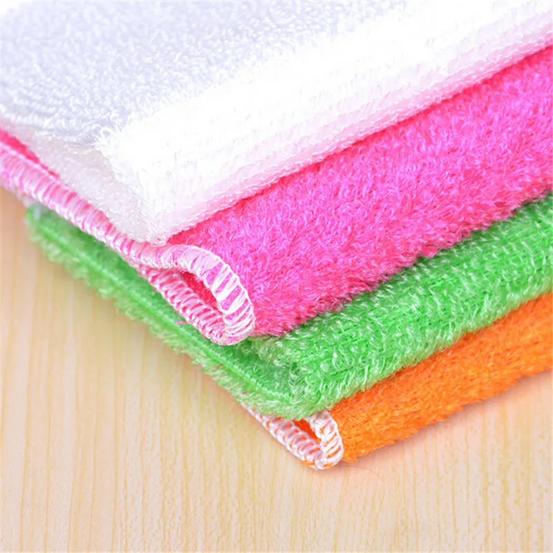 10 Pcs New Arrival Kitchen Cleaner wipping rags efficient Bamboo Fiber Cleaning Cloth home washing dish Cloth