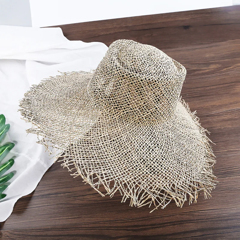 2019 Fashion Breathable Green Straw Beach Sun Hats For Women Hat Size 56-57 cm Cool Ladies Summer Hat Dropshipping Wholesale