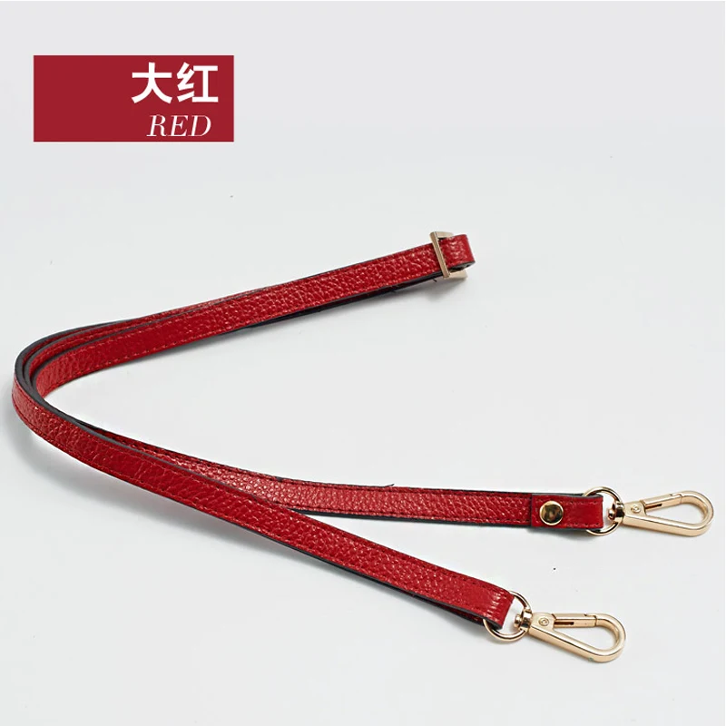 130cm Customized Long Adjustable Bag Strap Genuine Leather Handle Shoulder Bag Belt Band Gold Buckle for DIY Handbag Accessories