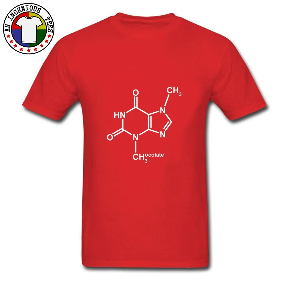 Theobromine Molecule Chocolate Pattern Men T Shirts Chemical Molecular Structure Happiness Cytokines Father Tshirts Cotton