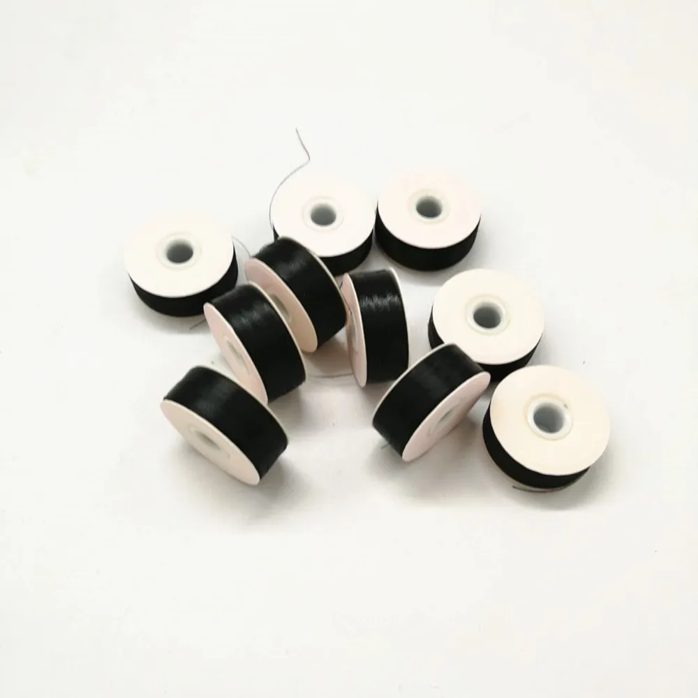 High Quality Paper Side Type M 75D/2 144PCS/BOX Black Color bobbin thread for Embroidery Machine Pre-wound Bobbin Thread