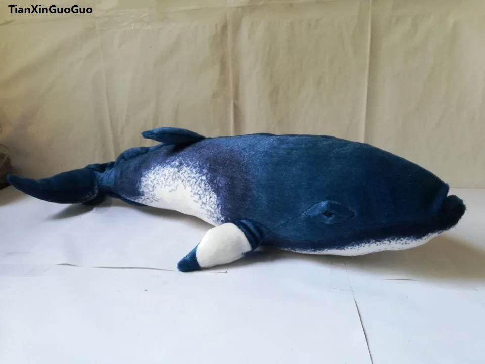 about 50cm simulation whalebone whale plush toy blue whale soft doll pillow toy birthday gift w1400