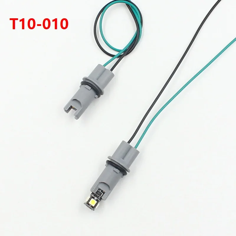 10Pcs T10 W5W 194 168 T15 LED Car Bulb Socket Connectors Pre-Wired Adapters Plug Holder for Automobile Lighting