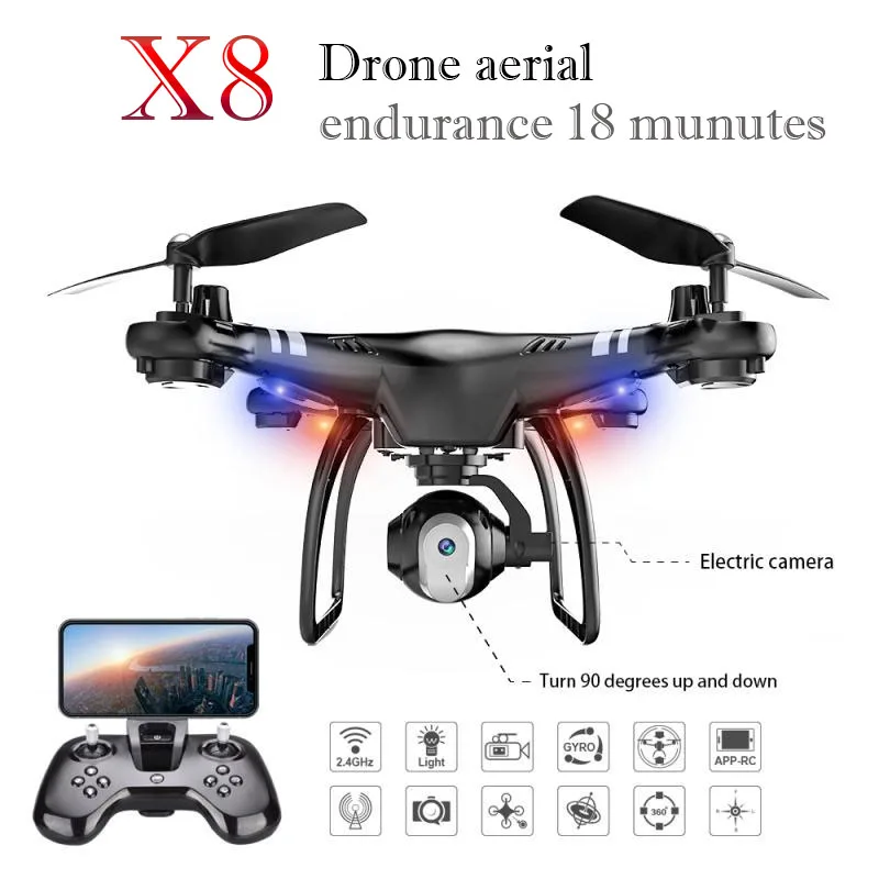 

High Performance 360 degree Rolling HD Camera FPV WIFI Quadcopter Drone Altitude Hold Endurance 18 Minutes