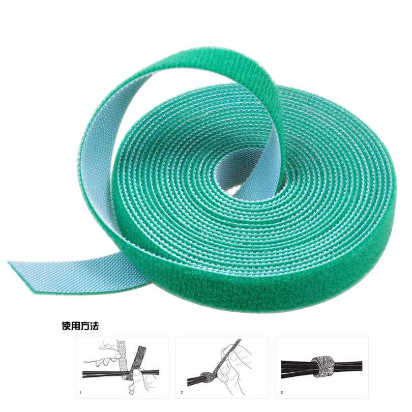 5M/ม้วนUltra-บางไนลอนสายรัดVelcroสายผูกสายไฟห่วงสายรัดไนลอนFastener reusable Magicสายรัด