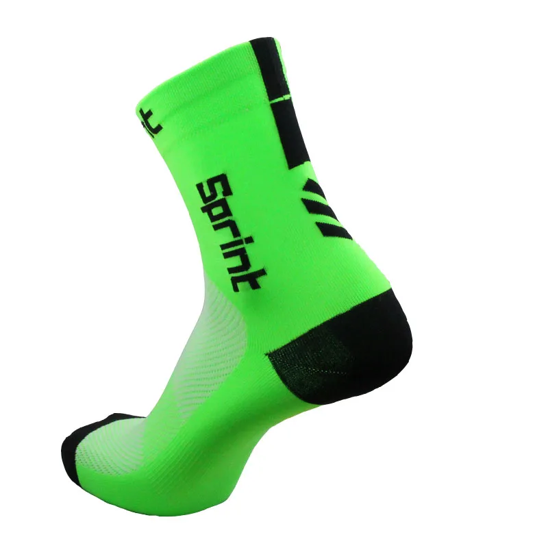 

7 colors New Cycling Socks Men Women Champion Colorful Stripes Sports Breathable Compression Bike Socks Calcetines Ciclismo