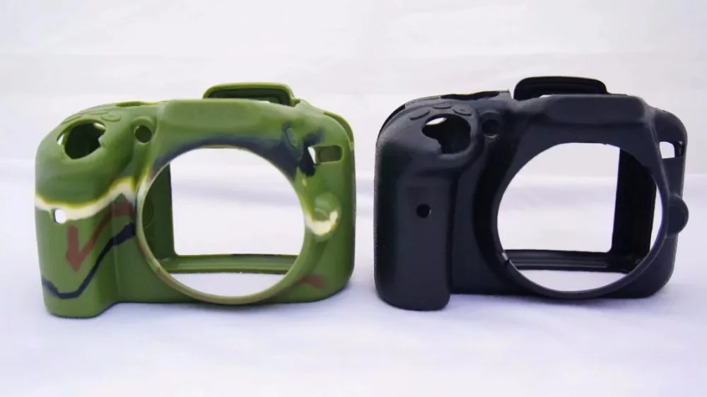 Sac en Silicone souple pour appareil photo Nikon, housse de protection en caoutchouc, Camouflage, noir, rouge, pour D3100, D3200, D3300