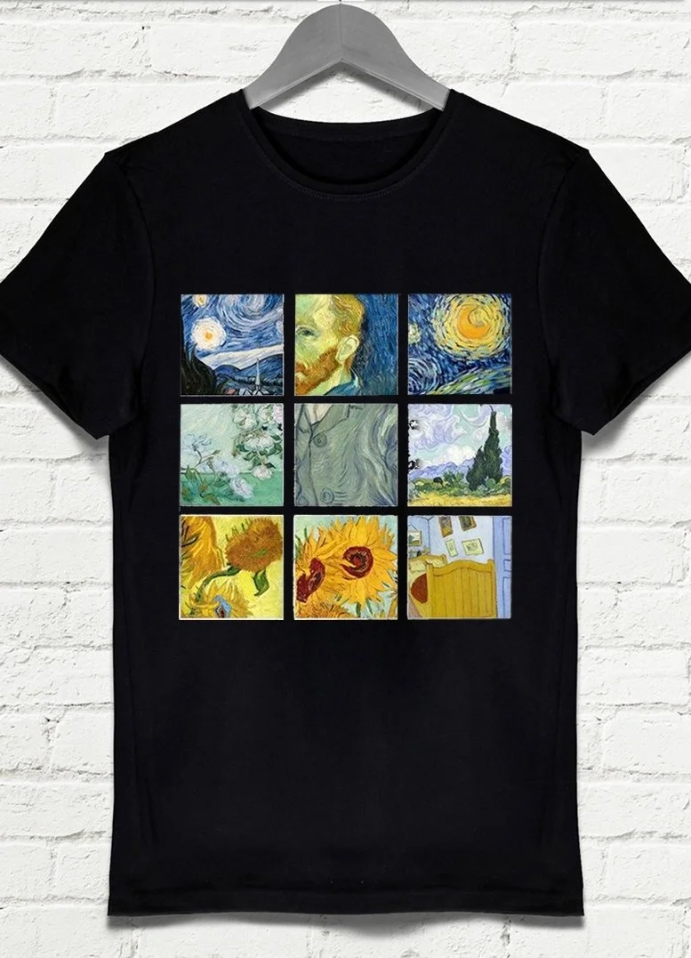 kuakuayu HJN Van Gogh T-shirt Vincent Van Gogh TShirt Van Gogh Clothing Van Gogh Sunflowers T-Shirt Art Print Shirt T Shirt