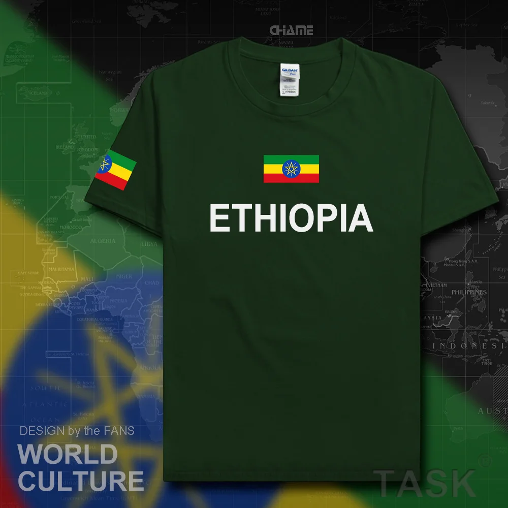 Ethiopia Ethiopian mens t shirts fashion 2017 jerseys nation team 100% cotton t-shirt clothing tee country sporting sporting ETH