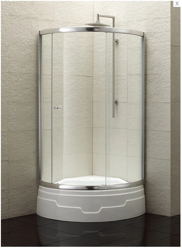 2016 hot sales wholesale and retail 6mm clear tempered glass shower screens with acrylic basin shower enclosure AD900H