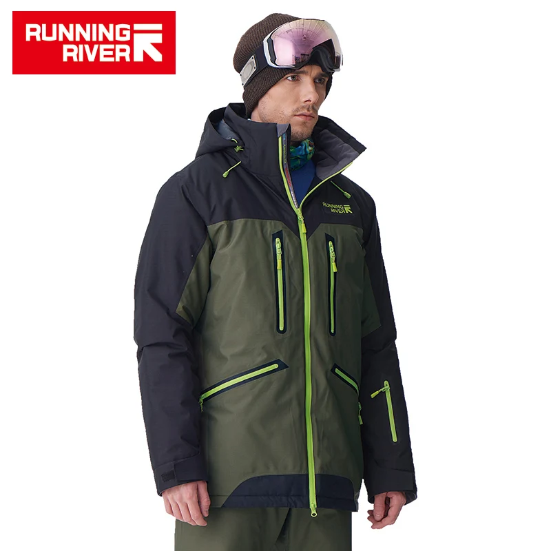 RUNNING RIVER Brand High Quality Men Winter snowboard Jacket 4 Colors 6 Sizes Warm Sport Outdoor Clothing For Man Jackets #A7009