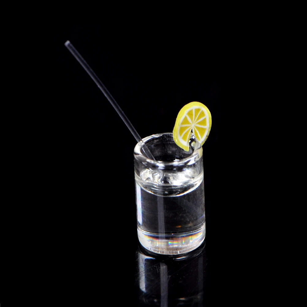 1:12 Scale Mini Wine Beer Cup Dollhouse Craft Transparent Goblet Miniature Home Decoration Glass Model DIY Parts