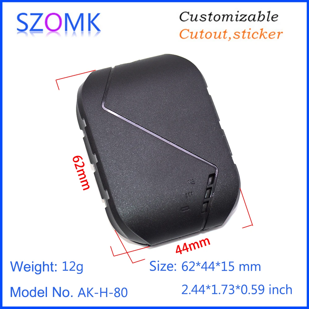 1 piece 62*44*15mm GPS tracker locator plastic enclosure for electronics plastic housing vehicle GPS plastic casing