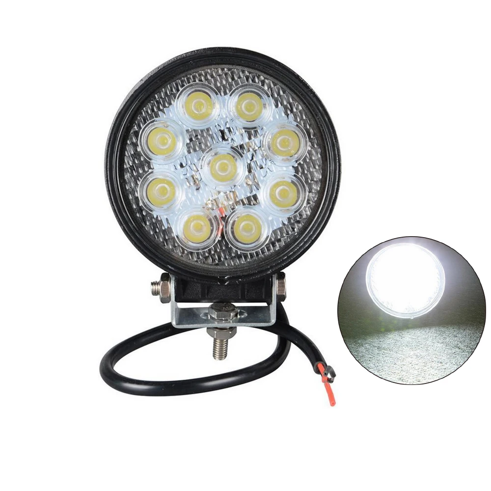 

Car work light 2PCS 4 inch Driving Light led 12v 24v 27w led working light Offroad led light bar 12v flood beam