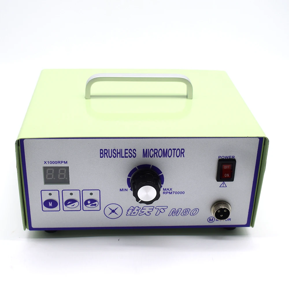 High Speed 70000 RPM Brushless Motor Dental Micromotor Polishing Machine with Handpiece Jewellery Engraving Micromotor