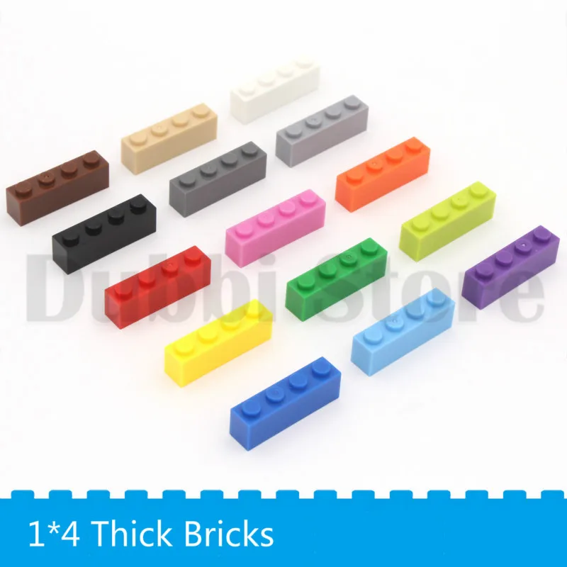 Dubbi 1*4 DIY Building Block Thick Bricks 100g/lot about 60 pcs Compatible with brands Educational Toy Gift for Children