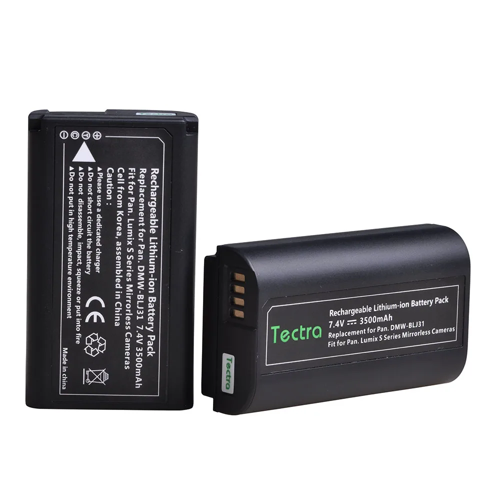 Tectra 3500mAh 1PCS DMW-BLJ31 DMWBLJ3 BLJ31 Li-ion Battery for Panasonic LUMIX S1, S1R, S1H Mirrorless Cameras