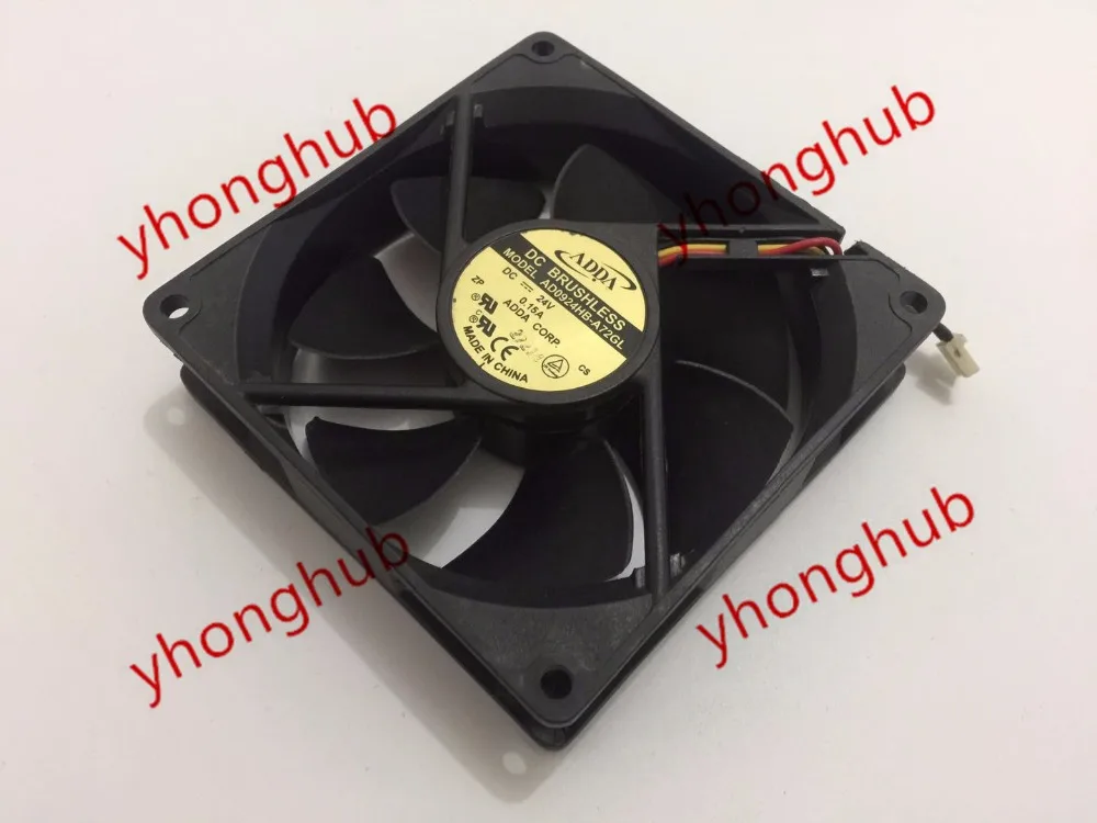 

ADDA AD0924HB-A72GL DC 24V 0.15A 92x92x25mm Server Cooling Fan