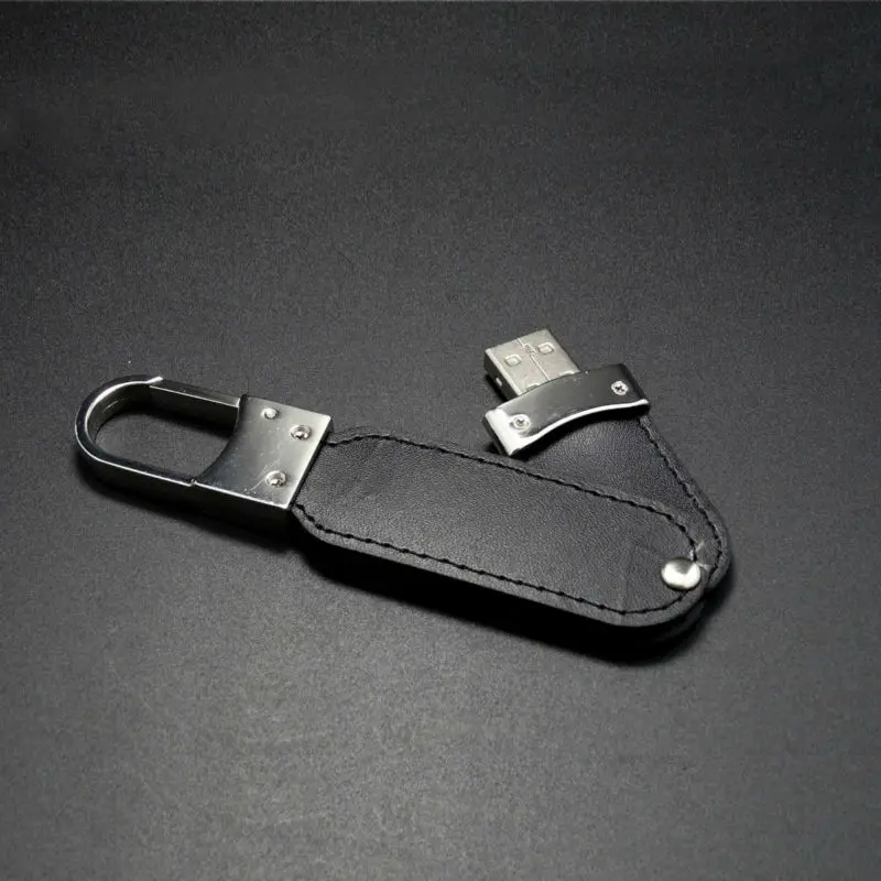 2023 leather case usb2.0 flash drive 64GB 128GB 256GB fashion pendrive 32GB pen drive real capacity memory stick disk 16GB