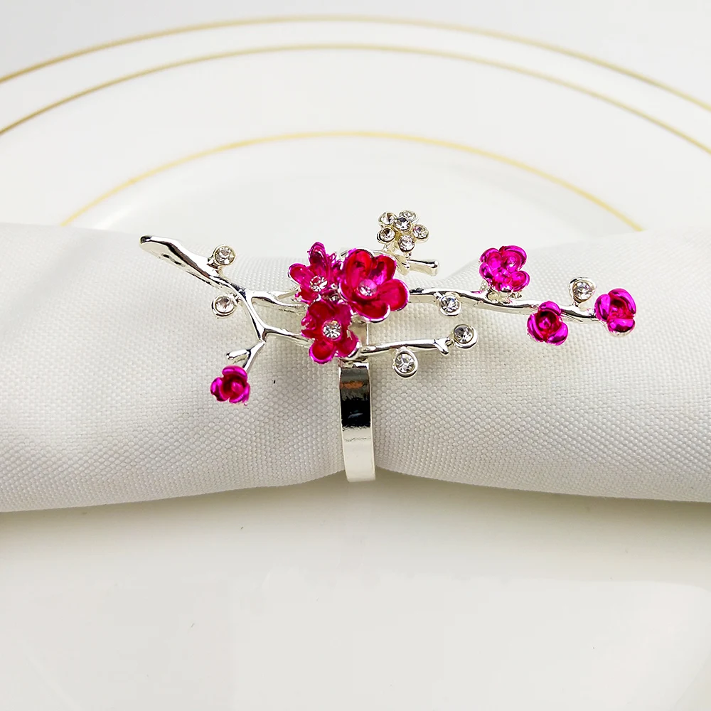 Plum blossom napkin ring, 10PCs, wedding decoration ring, table decoration